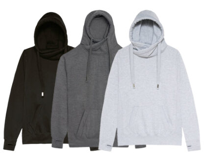 CROSS NECK HOODIE LOGO – Bild 2
